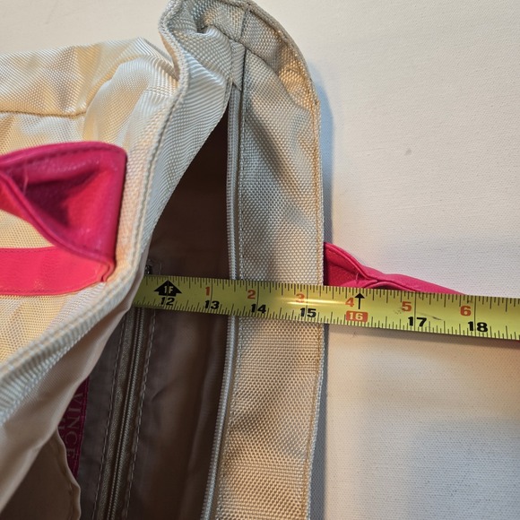 Vince Camuto Large Tote Bag With Hot Pink Handles and Trim - Picture 13 of 14